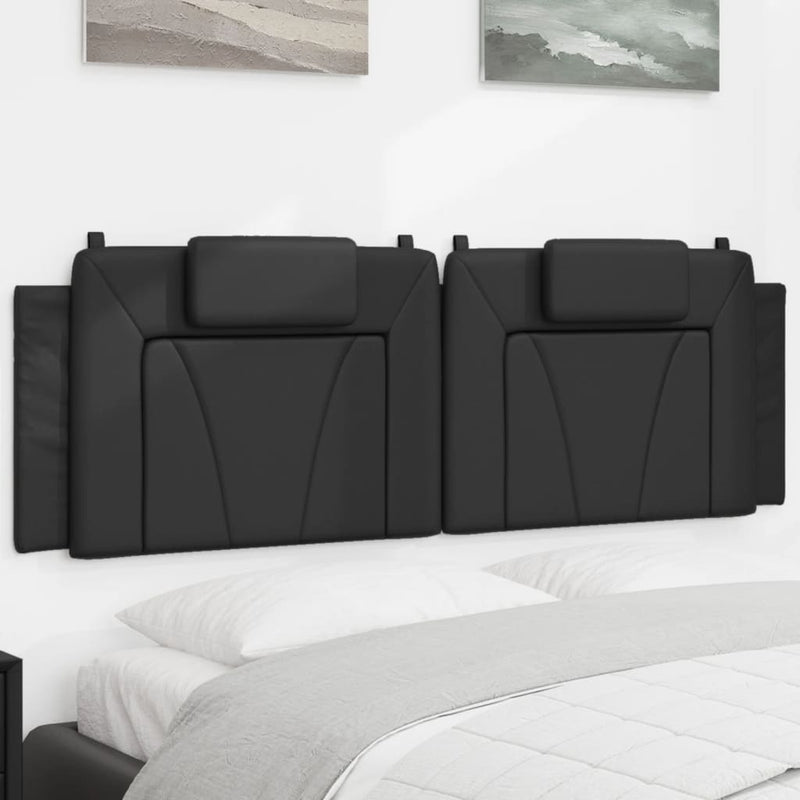 vidaXL fekete műbőr fejtámla párna Viana 160 cm