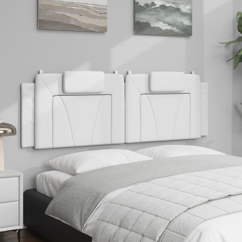 vidaXL fehér műbőr fejtámla párna 160 cm