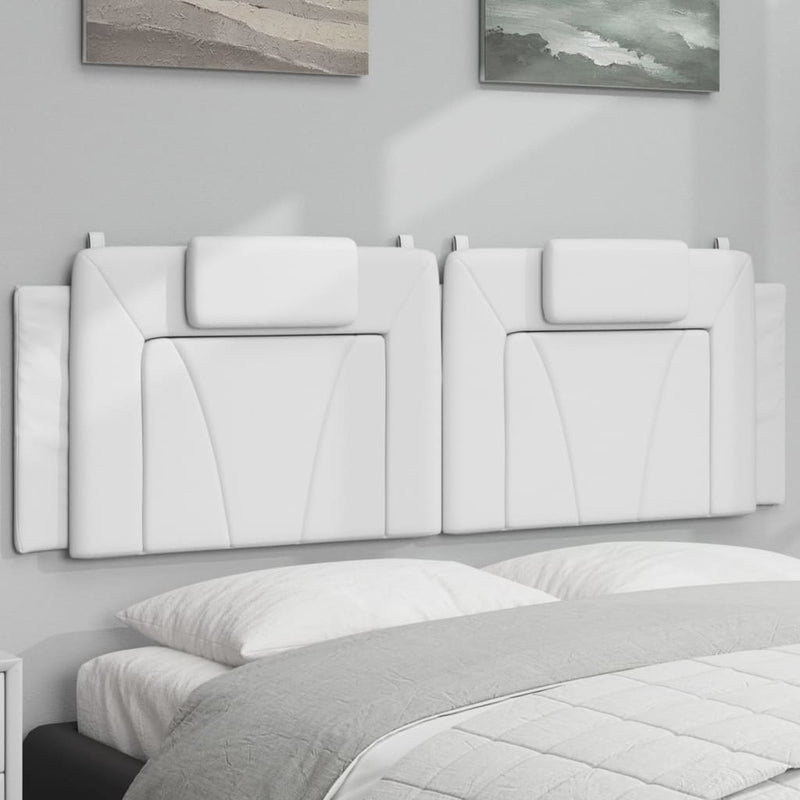 vidaXL fehér műbőr fejtámla párna 160 cm