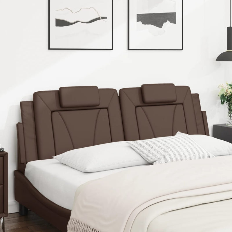 vidaXL barna műbőr fejtámla párna 160 cm