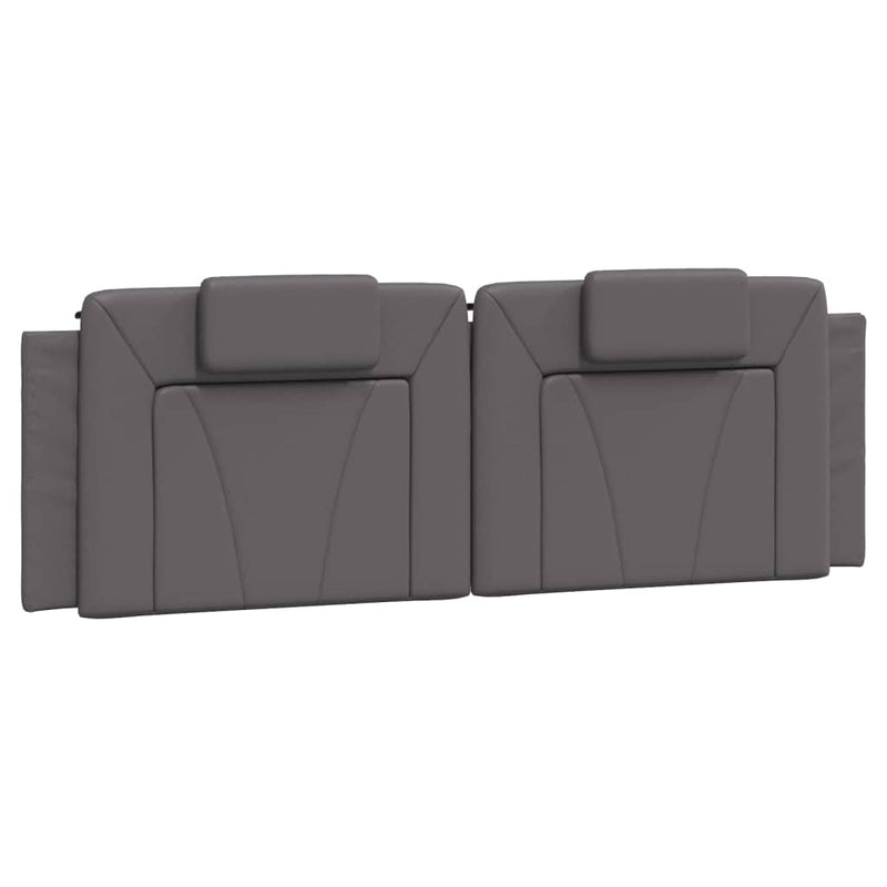 vidaXL szürke műbőr fejtámla párna Viana 160 cm