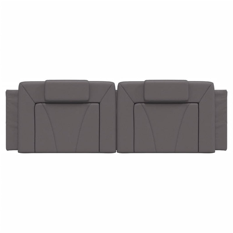 vidaXL szürke műbőr fejtámla párna Viana 160 cm