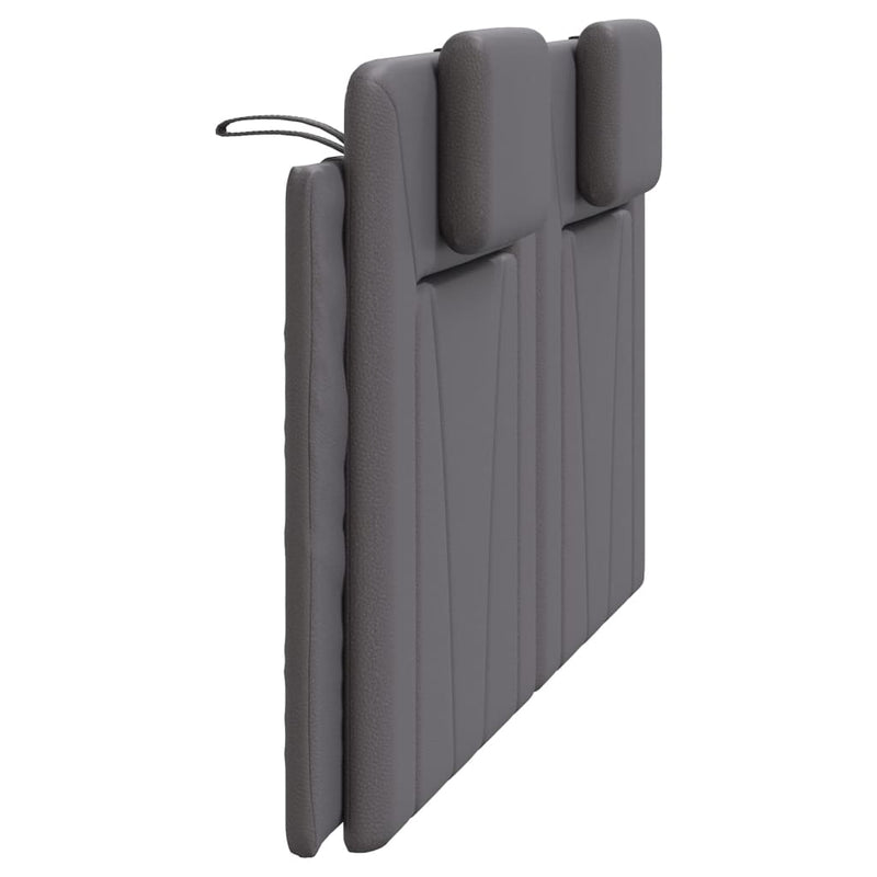 vidaXL szürke műbőr fejtámla párna Viana 160 cm