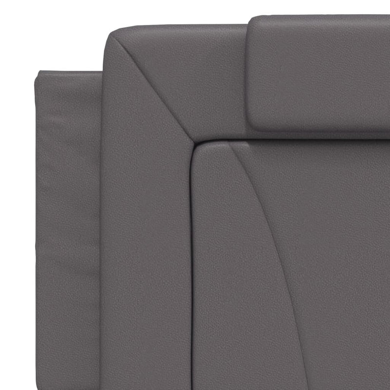 vidaXL szürke műbőr fejtámla párna Viana 160 cm