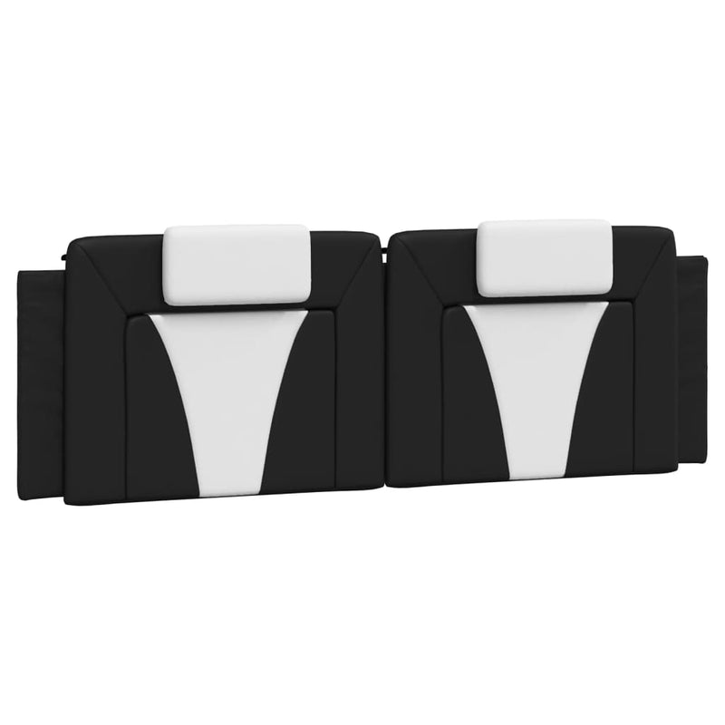 vidaXL fekete és fehér műbőr fejtámla párna Viana 160 cm