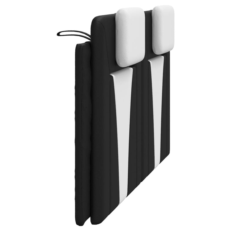 vidaXL fekete és fehér műbőr fejtámla párna Viana 160 cm