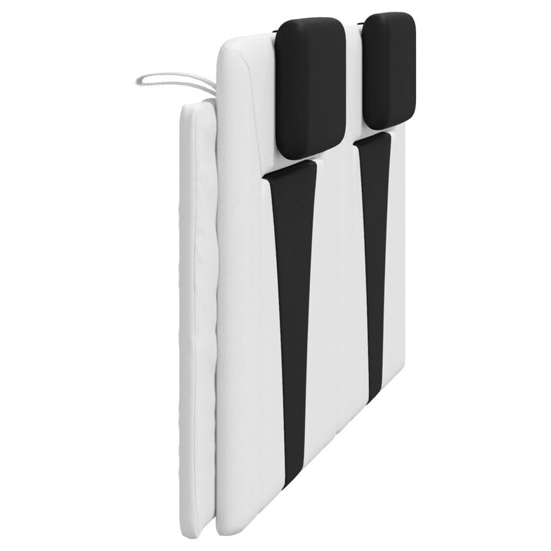 vidaXL fehér és fekete műbőr fejtámla párna Viana 160 cm