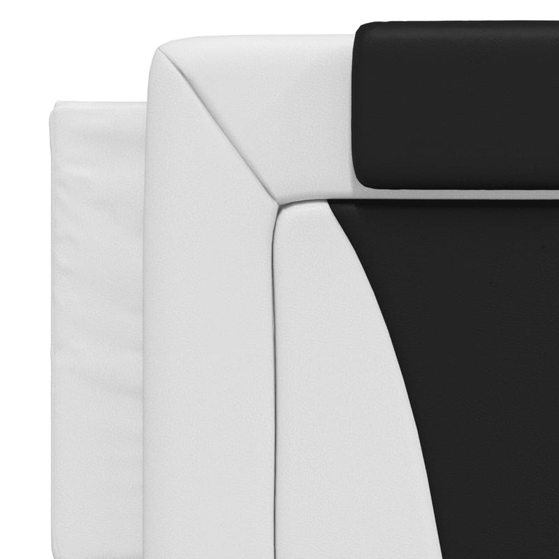 vidaXL fehér és fekete műbőr fejtámla párna Viana 160 cm