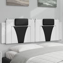 vidaXL fehér és fekete műbőr fejtámla párna Viana 160 cm