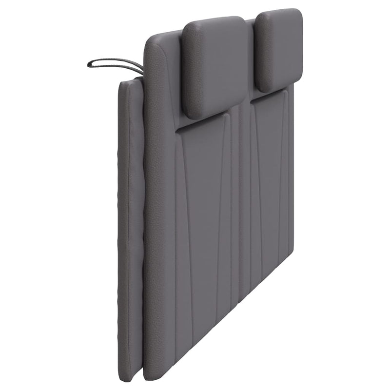 vidaXL szürke műbőr fejtámla párna Viana 180 cm