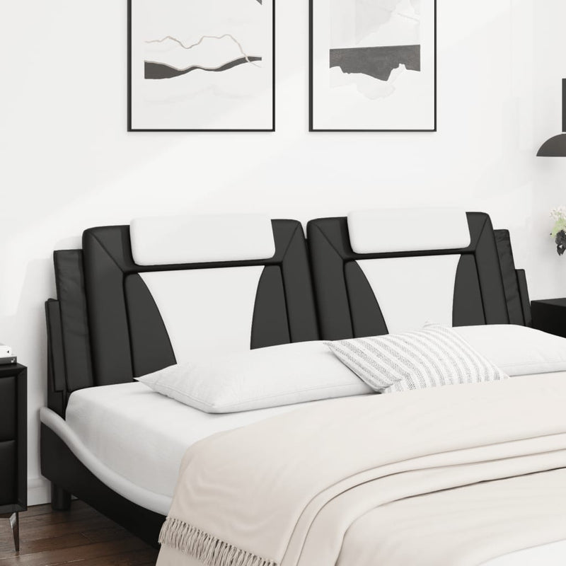 vidaXL fekete és fehér műbőr fejtámla párna 180 cm