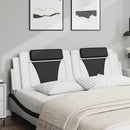 vidaXL fehér és fekete műbőr fejtámla párna Viana 180 cm