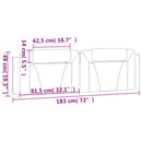 vidaXL fehér műbőr fejtámla párna Viana 183 cm