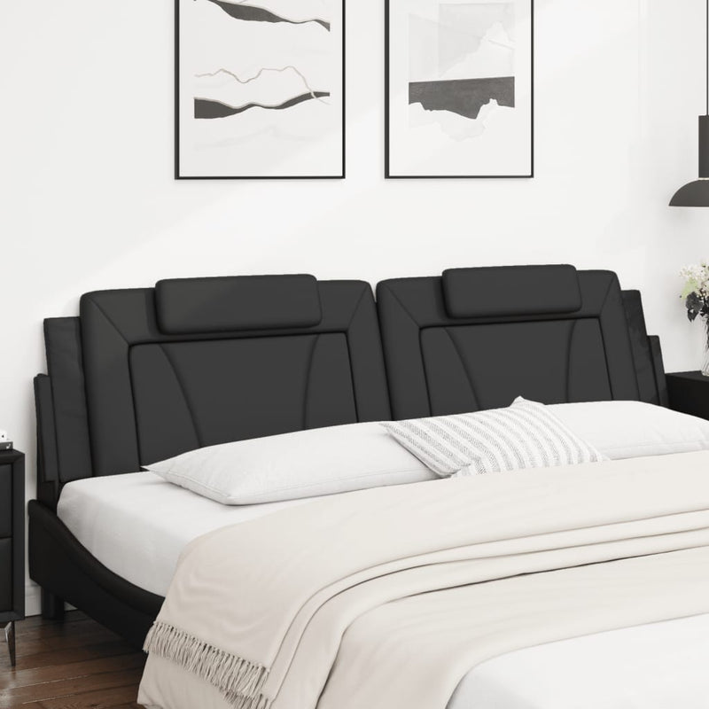 vidaXL fekete műbőr fejtámla párna Viana 200 cm