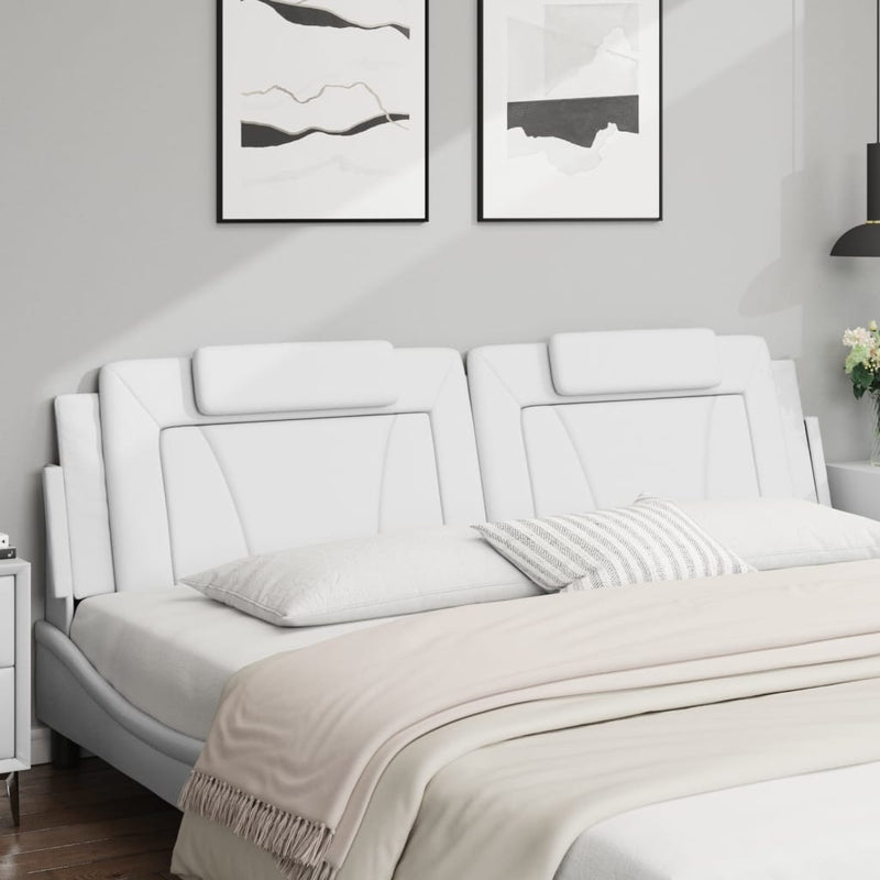 vidaXL fehér műbőr fejtámla párna Viana 200 cm