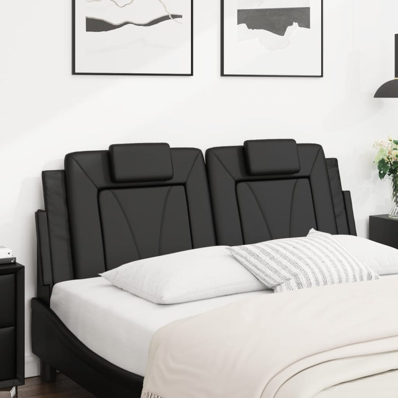 vidaXL fekete műbőr fejtámla párna 152 cm