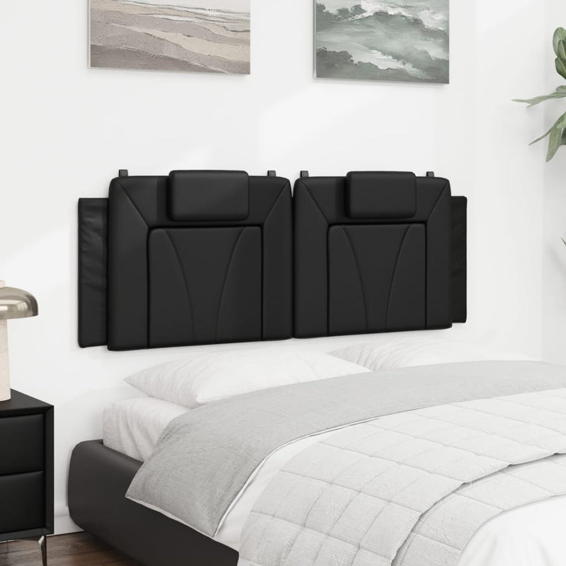 vidaXL fekete műbőr fejtámla párna 152 cm