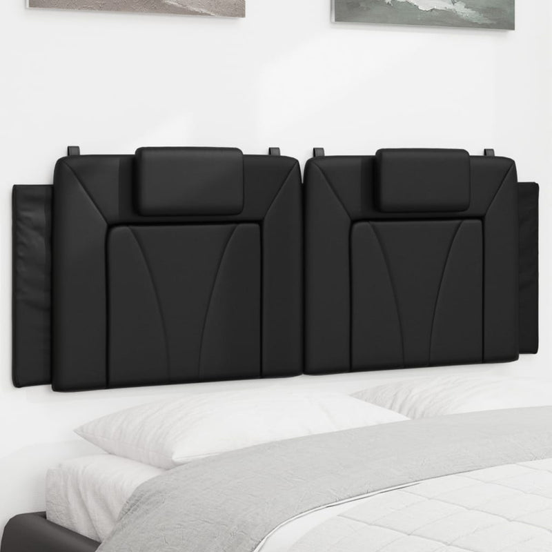 vidaXL fekete műbőr fejtámla párna 152 cm