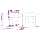 vidaXL fehér műbőr fejtámla párna Viana 152 cm