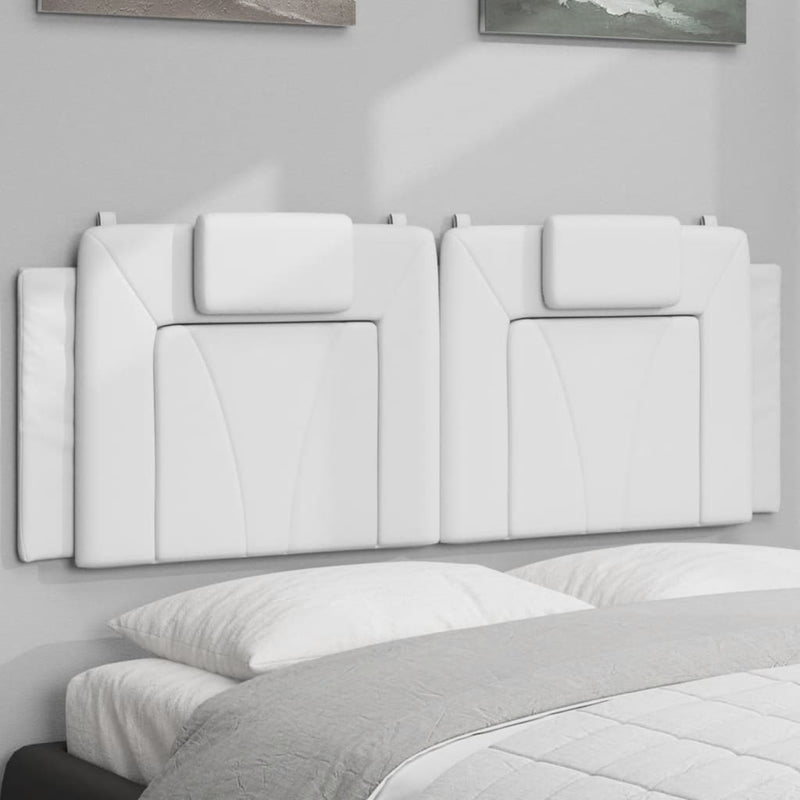 vidaXL fehér műbőr fejtámla párna 152 cm
