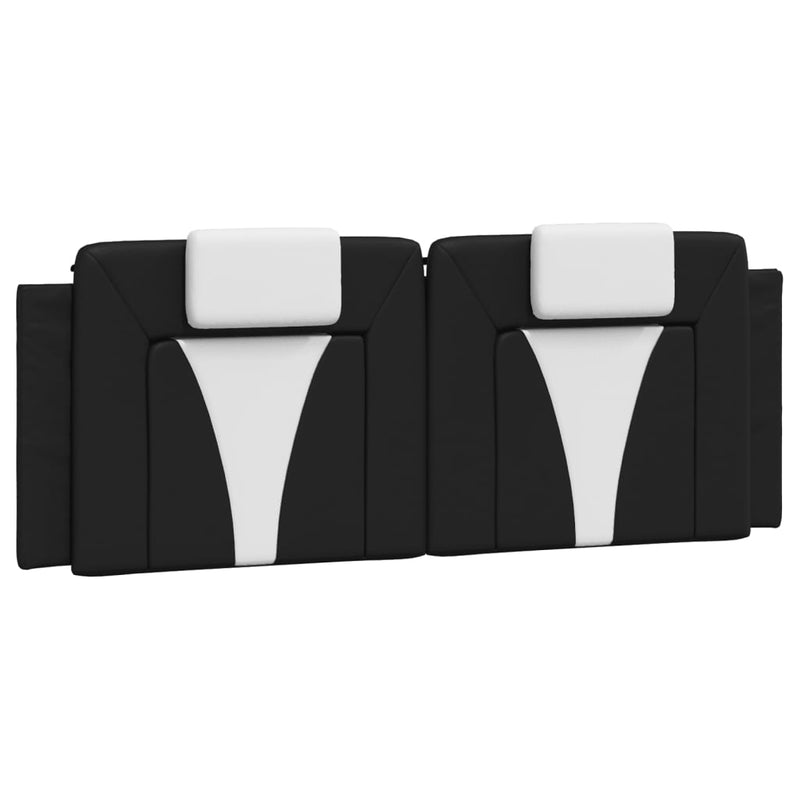 vidaXL fekete és fehér műbőr fejtámla párna Viana 152 cm