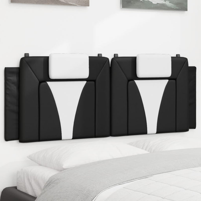 vidaXL fekete és fehér műbőr fejtámla párna Viana 152 cm