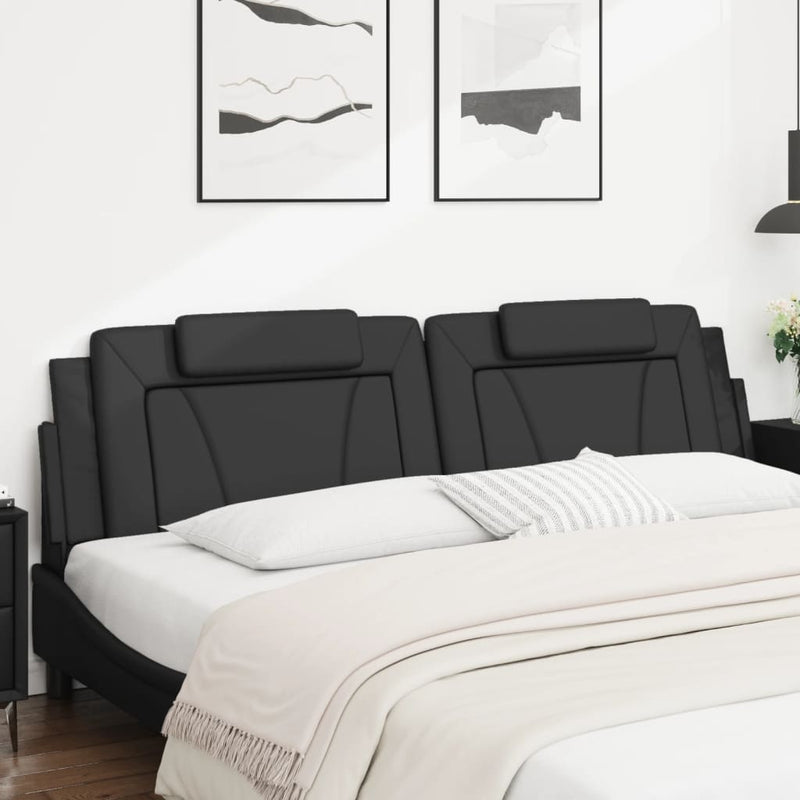 vidaXL fekete műbőr fejtámla párna 193 cm