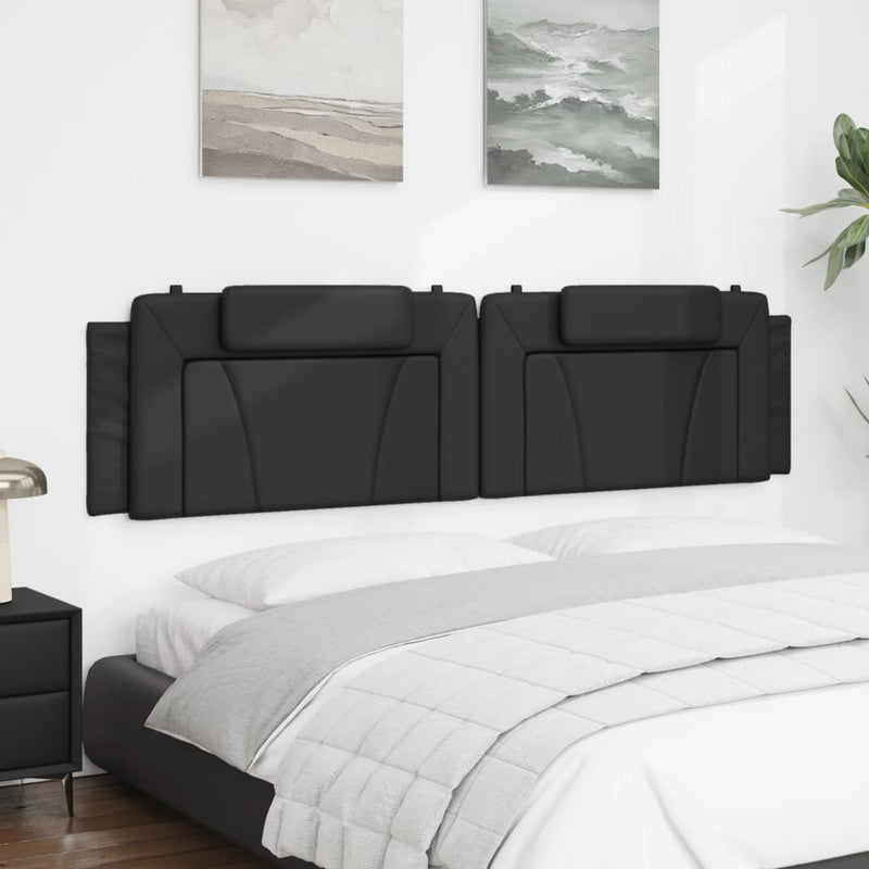 vidaXL fekete műbőr fejtámla párna 193 cm