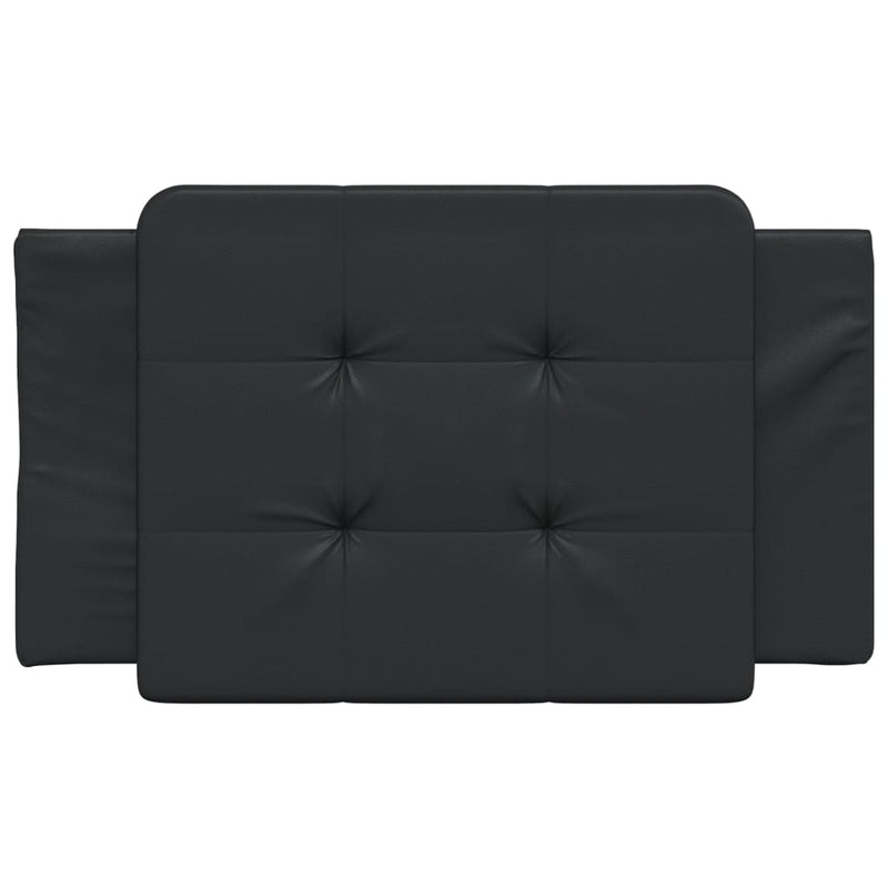 vidaXL fekete műbőr fejtámla párna 80 cm