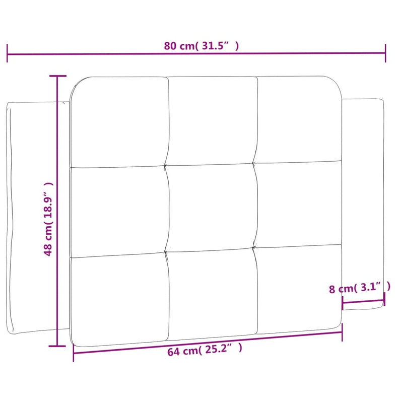 vidaXL barna műbőr fejtámla párna Zadar 80 cm