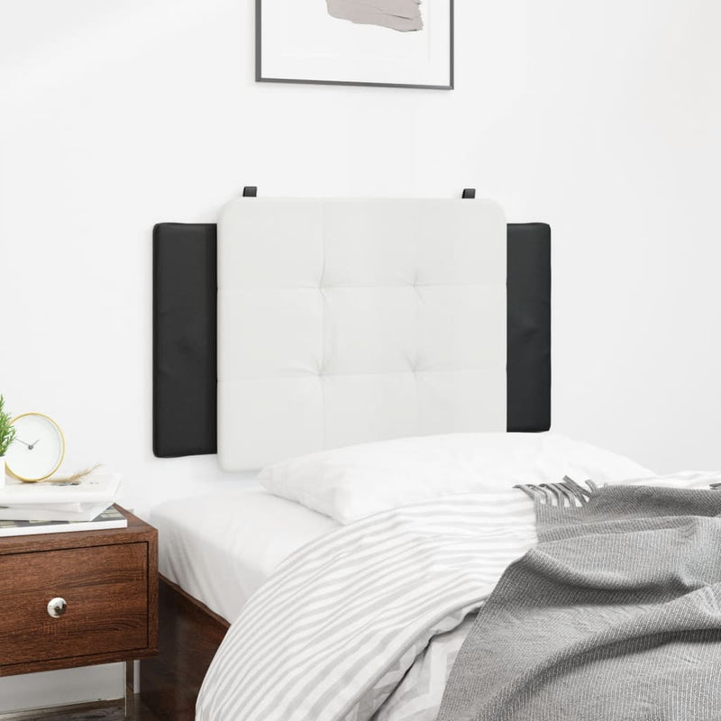vidaXL fekete és fehér műbőr fejtámla párna 80 cm