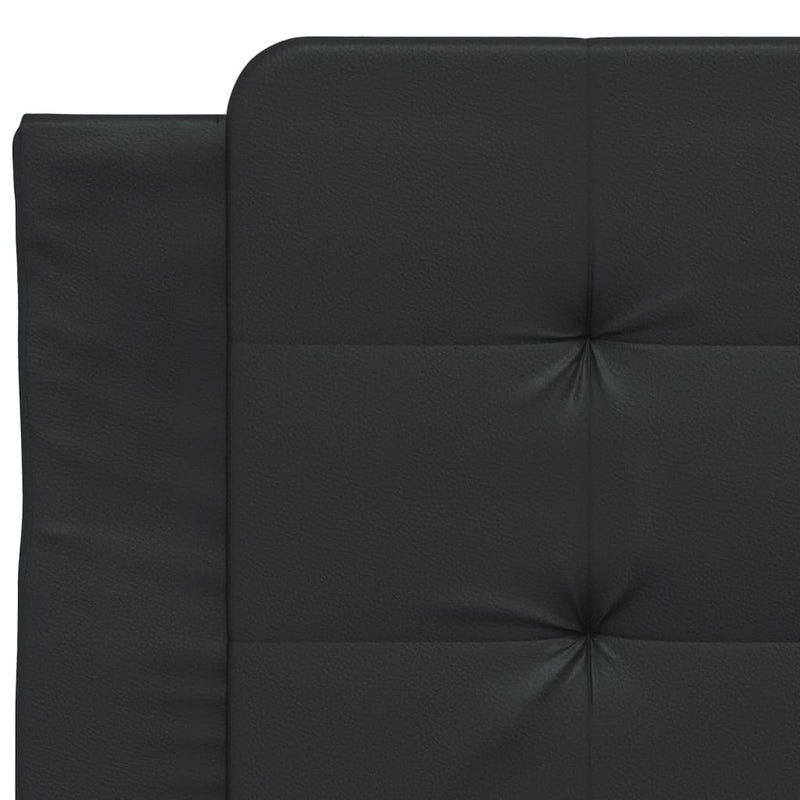 vidaXL fekete műbőr fejtámla párna 90 cm