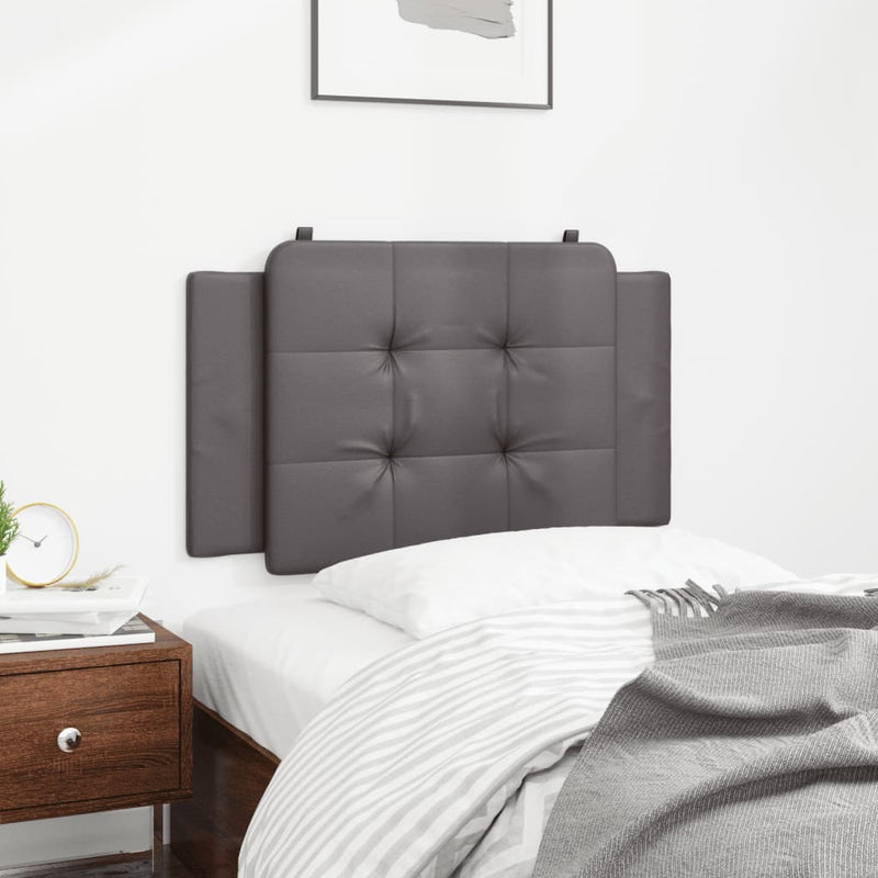 vidaXL szürke műbőr fejtámla párna 90 cm