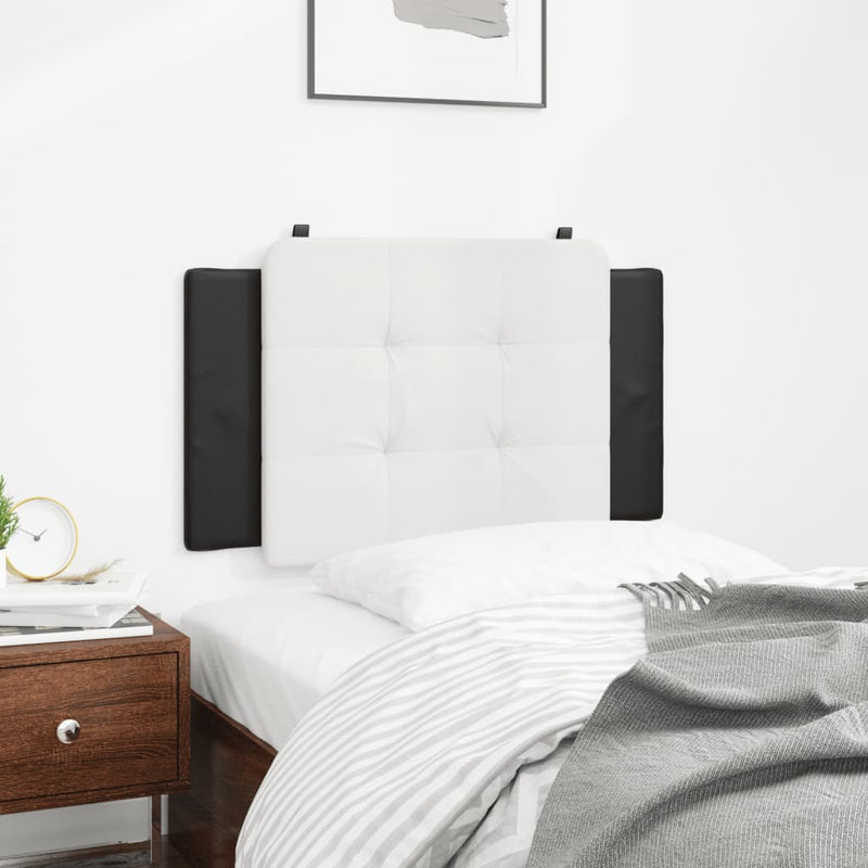 vidaXL fekete és fehér műbőr fejtámla párna Zadar 90 cm