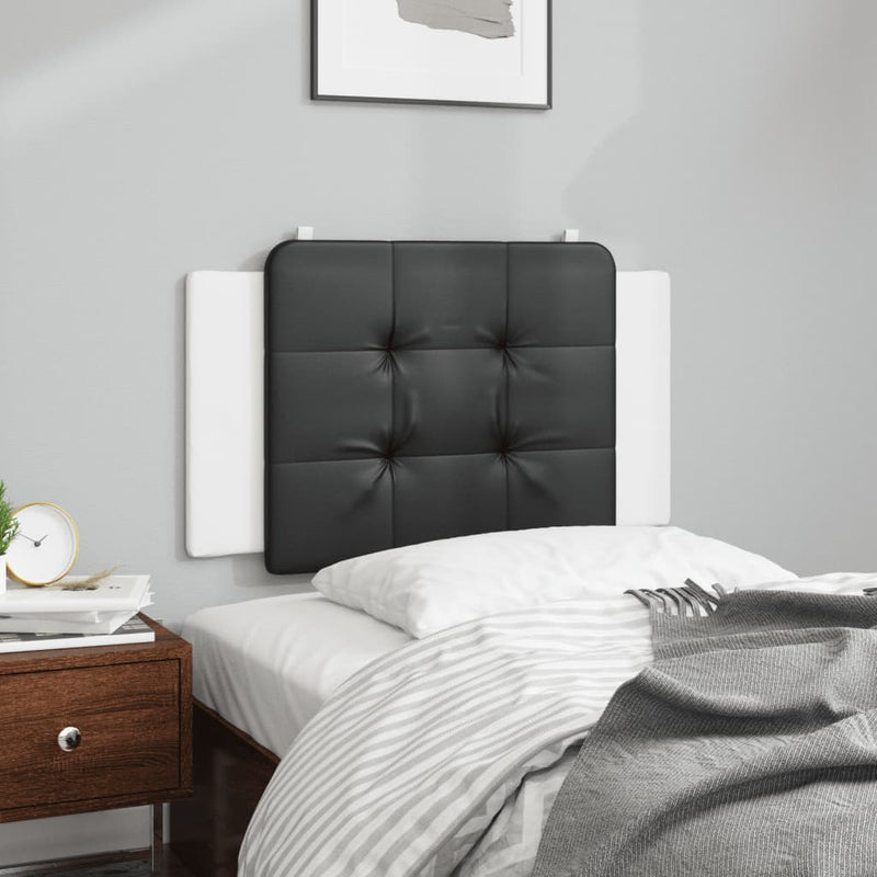 vidaXL fekete és fehér műbőr fejtámla párna 90 cm
