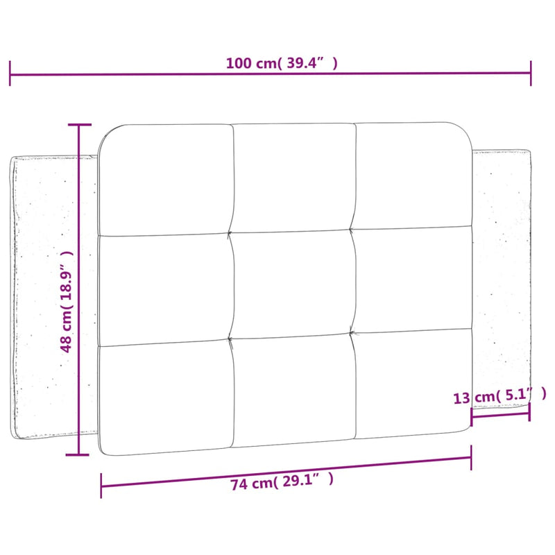 vidaXL fekete műbőr fejtámla párna 100 cm
