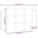 vidaXL fekete és fehér műbőr fejtámla párna Zadar 100 cm