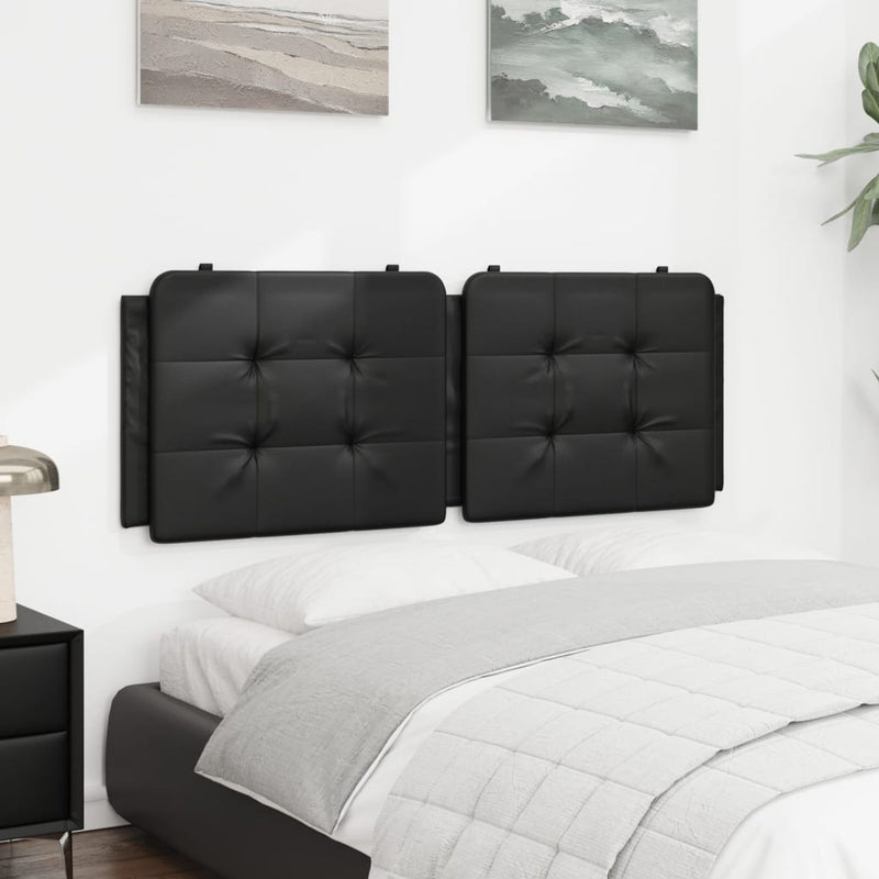 vidaXL fekete műbőr fejtámla párna 120 cm