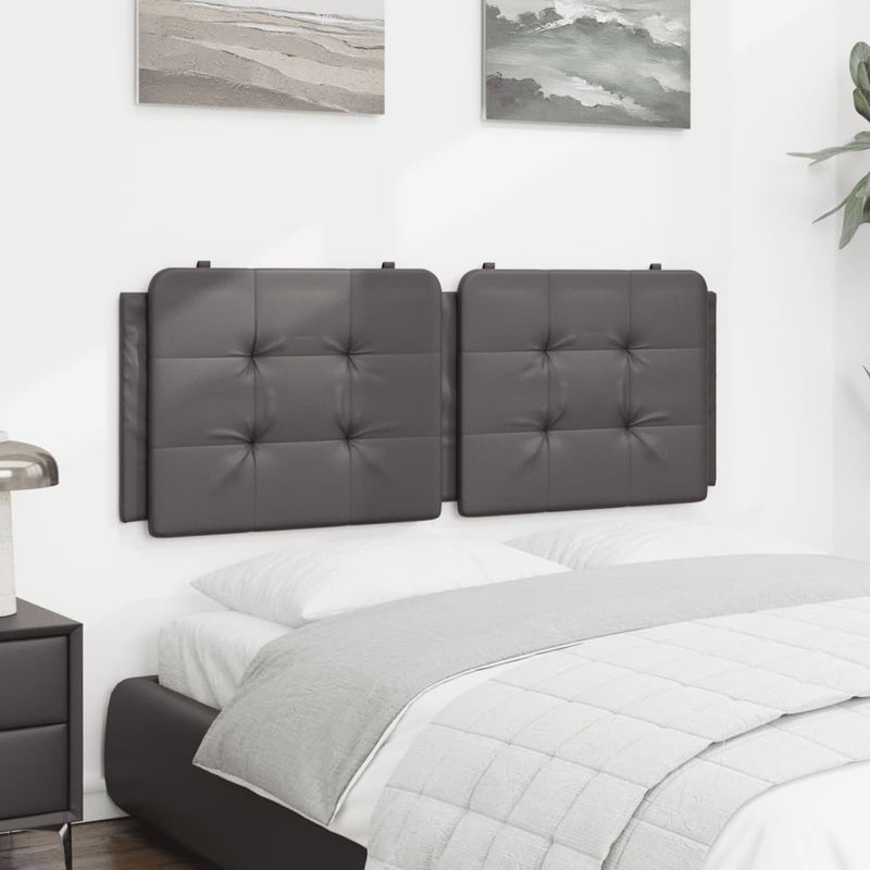 vidaXL szürke műbőr fejtámla párna 120 cm