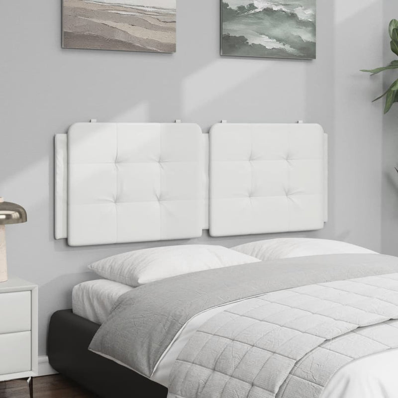 vidaXL fehér műbőr fejtámla párna 140 cm