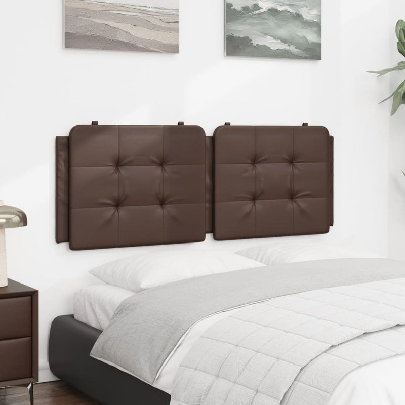 vidaXL barna műbőr fejtámla párna 140 cm
