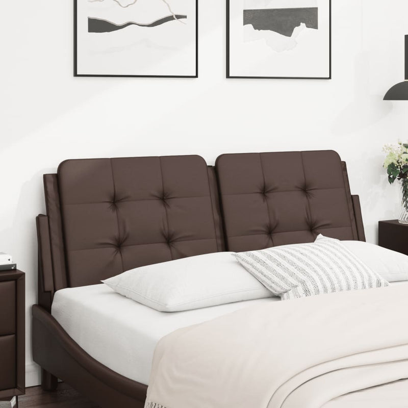 vidaXL barna műbőr fejtámla párna 140 cm