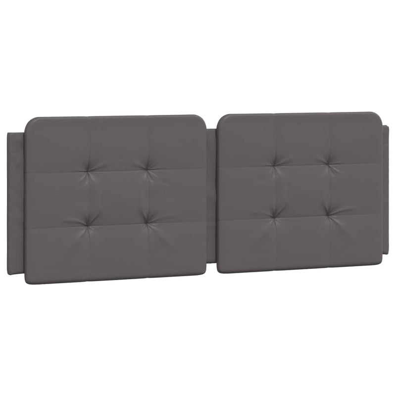 vidaXL szürke műbőr fejtámla párna 140 cm
