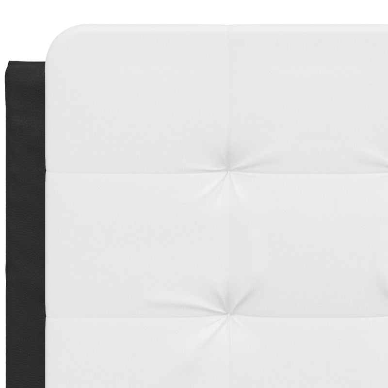 vidaXL fehér és fekete műbőr fejtámla párna 140 cm