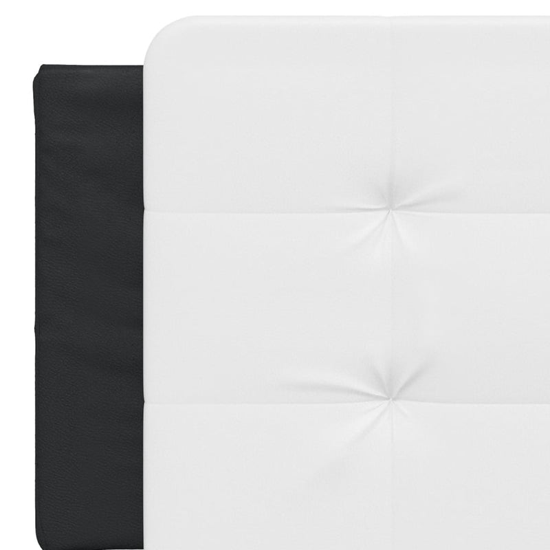 vidaXL fehér és fekete műbőr fejtámla párna 160 cm