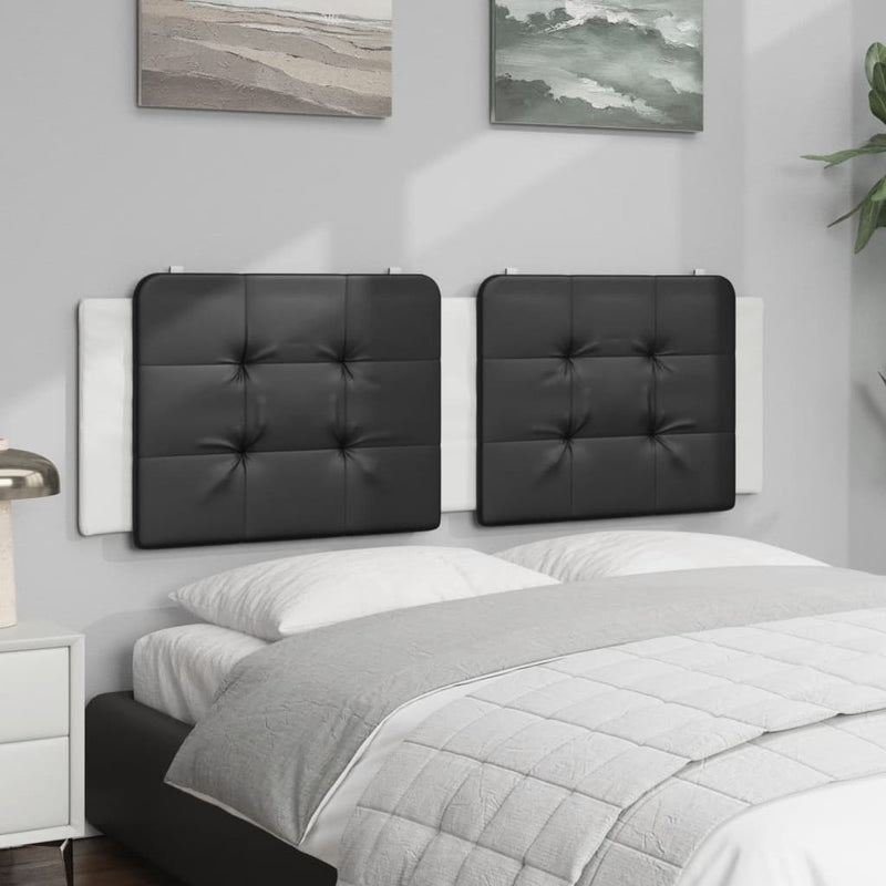 vidaXL fekete és fehér műbőr fejtámla párna 160 cm