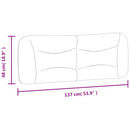 vidaXL világosszürke szövet fejtámla párna Hvar 137 cm