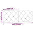 vidaXL világosszürke bársony fejtámla párna 137 cm