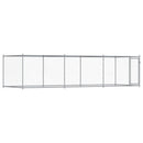 vidaXL szürke horganyzott acél kutyaketrec ajtóval 6 x 2 x 1,5 m