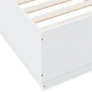 vidaXL fehér szerelt fa ágykeret LED-del 90 x 200 cm